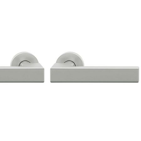 Handle set on round roses BAC, door thickness 39-58 mm, aluminium F1