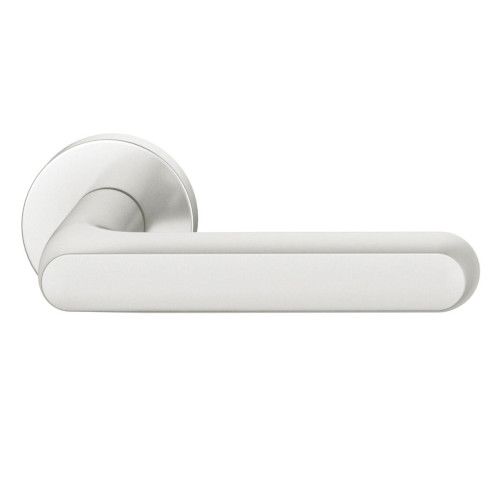 Handle set on round roses BAC, door thickness 39-58 mm, aluminium F1
