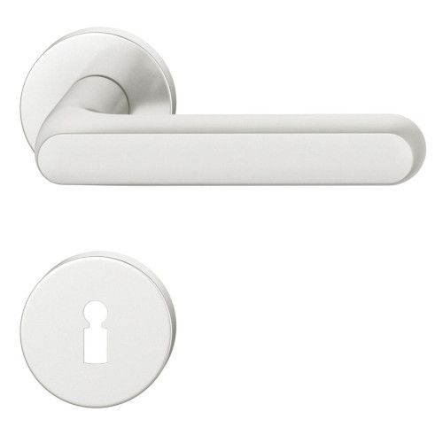 Handle set on round roses BB, door thickness 39-58 mm, aluminium F1