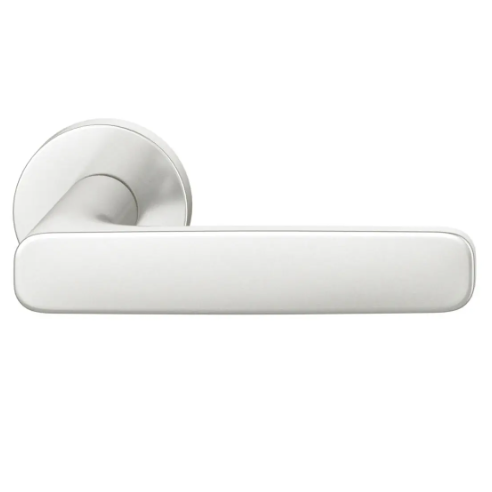 Handle set on round roses BAC, door thickness 39-58 mm, aluminium F1