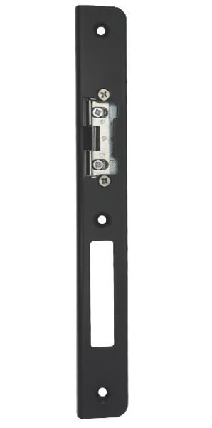 15-530E adjustable strike plate, black RAL 9005, right