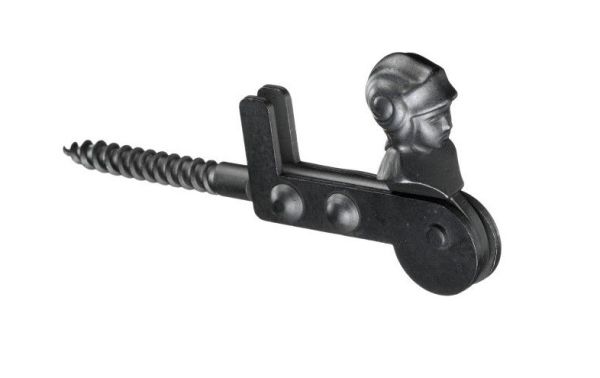 Screw-in shutter stopper, with catch, 165 mm, black