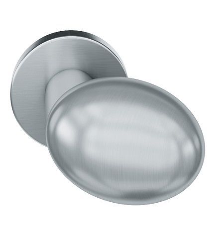 Handle knob 0804 05 fixed, singel-sided fastening, stainless steel fine matt