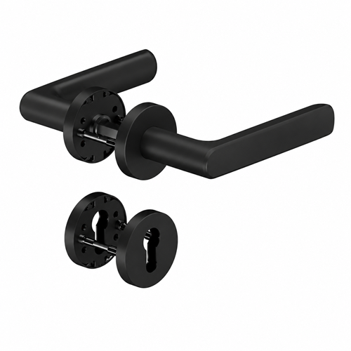 8115 PREMIUM käepide/roseti komplekt PZ, must C35