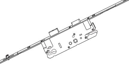 KFV TI (8 PZ 30) balcony door lock with 3 lugs