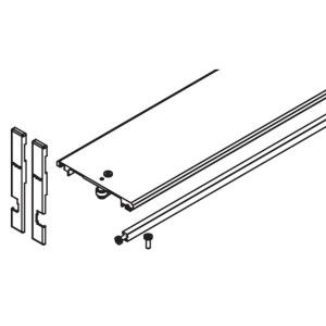HAWA Concepta connector upper 110 mm, length 500 mm, for connecting 2 hinged-sliding doors, aluminum anodized