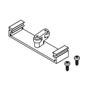 HAWA Concepta connector lower 110 mm, length 26 mm, for connecting 2 hinged-sliding doors, aluminum anodized