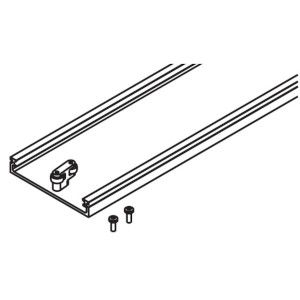 HAWA Concepta connector lower 110 mm, length 500 mm, for connecting 2 hinged-sliding doors, aluminum anodized