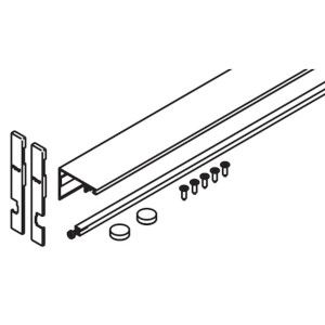 HAWA Concepta connector upper 55 mm, length 560 mm, for external connection to the cabinet, aluminum anodized