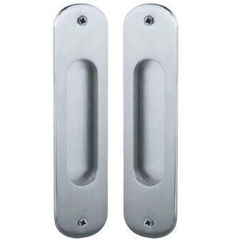 PAIR of handles for sliding doors, chrome-plated matt (15)