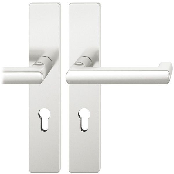 79 1031 Käepideme komplekt tagaplaatidega 92mm PZ tuletõkkeustele, alumiinium naturaalne F1,PAREM