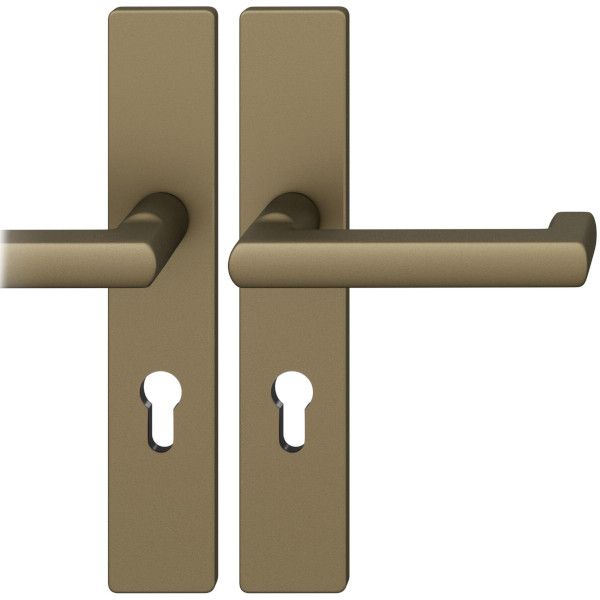 79 1031 Käepideme komplekt tagaplaatidegag 72mm PZ tuletõkkeustele, keskmine tume pronks S5, PAREM