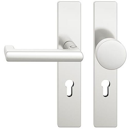 79 1031 Uksenupu komplekt tagaplaatidega kalle 92mm PZ EI30, tuletõkkeustele, alumiinium naturaalne, VASAK