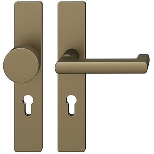 79 1031 Uksenupu komplekt tagaplaatidega 72mm PZ tuletõkkeustele, keskmine tume pronks värvus, PAREM