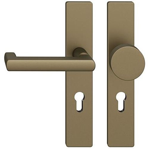 79 1031 Uksenupu komplekt tagaplaatidega 72mm PZ EI30, tuletõkkeustele, keskmine tume pronks värvus, VASAK