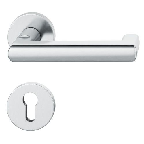 79 1031 Käepideme komplekt ümaratel rosetidel PZ tuletõkkeustele, roostevaba teras