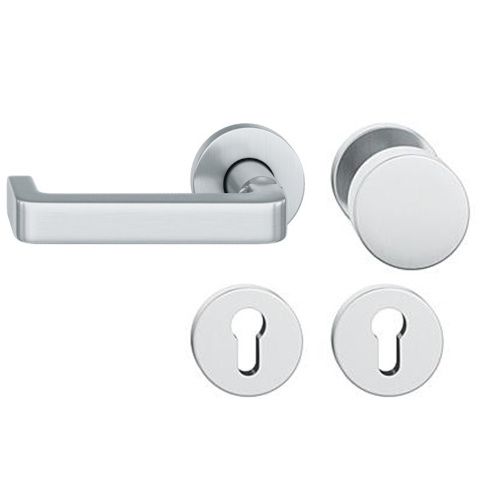 FSB 79 1134 door knob set with PZ round roses for fireproof emergency doors, stainless steel,LEFT