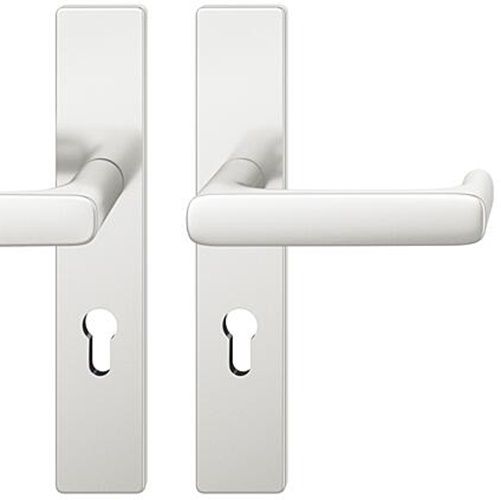 FSB 79 1290 handle set with backplates for fireproof emergency doors, PZ 72mm, natural aluminium F1,RIGHT