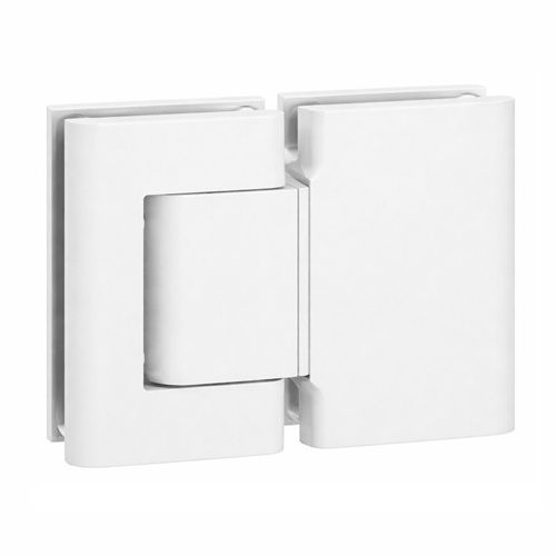 BL 8015 SOL Kahepoolne hinge tahkete klaasuste jaoks, klaas/klaas, mattvalge RAL9016 (095)