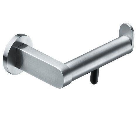 Toilet roll holder, screw-on, right, stainless steel