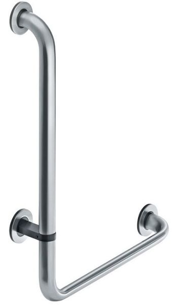 Tugikäepide 90° WC- ja duširuumidele,748x300x36/22mm, harjatud roostevaba teras, vasakpoolne