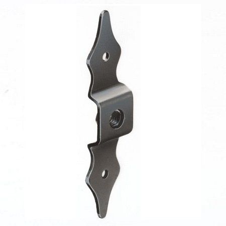 Hinge plate to screw on, M12/40-130, black