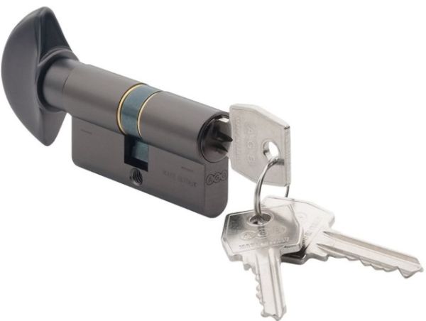 Profile cylinder with knob AGB 600 30-35, blackened