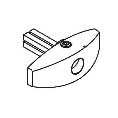 HAWA 13789 Lukupolt 7 mm võlliga, ukse paksus 35-40 mm, satiinkroomitud