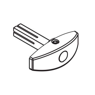 HAWA 19806 Lukumutter 7mm teljega, DB 51-57mm, satiinkroomitud