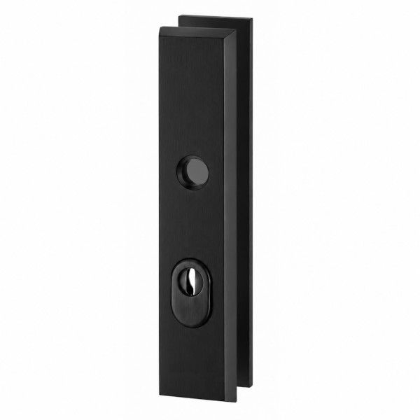 ALPHA security plates ZA, without lever handles, ES1, PZ 72mm, aluminium black F14 | UKSELINGIDPLUSS.ee