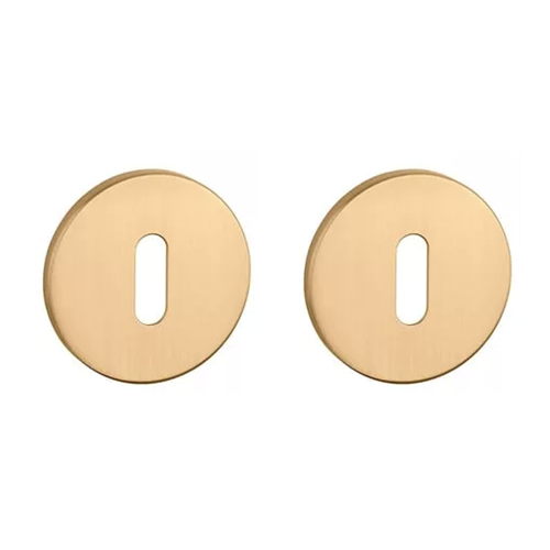 APRILE R BB round roses, 5 mm, gold-tone, satin