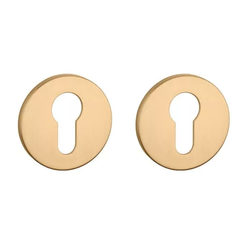 APRILE R PZ round roses, 5 mm, gold-tone, satin