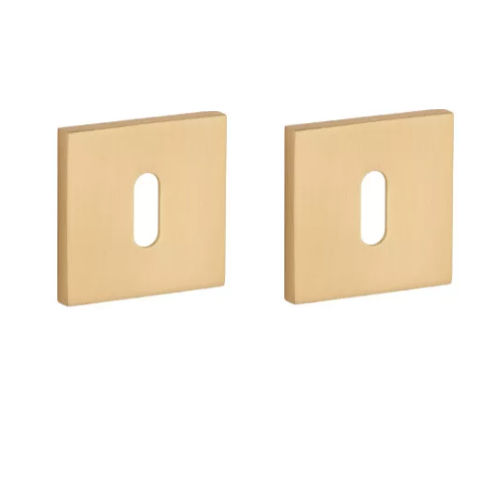 APRILE Q BB square rose, 7mm, gold-tone satin