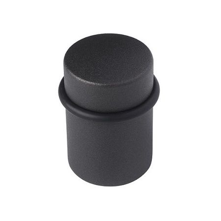 Doorstop, stainless steel, textured matt, blackened