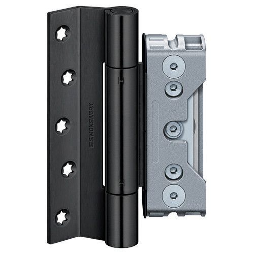 Entrance door hinges (3 hingeds) BAKA Protect 4048 3D K, black RAL9005
