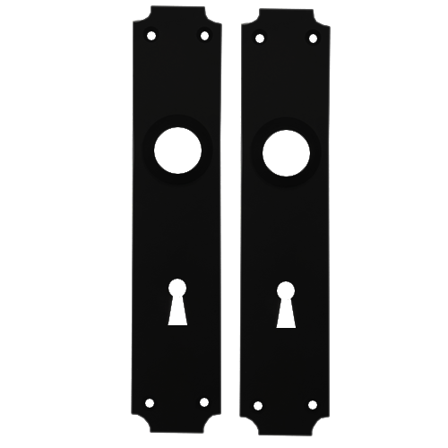 KURZEME set of backplates BB 72mm, black steel