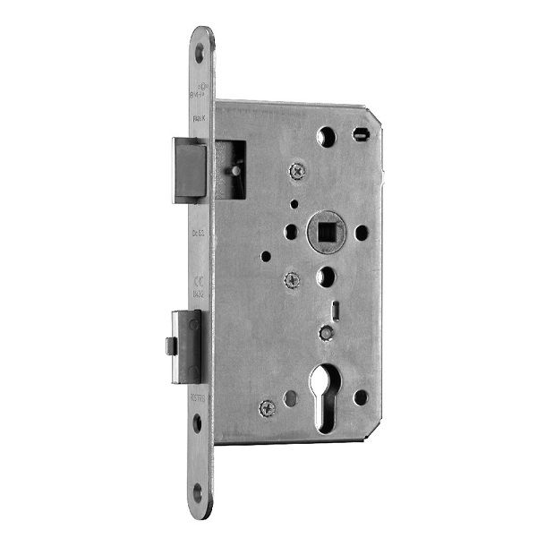Lock for active leaf in emergency exit doors BMH 6113 PZW 65/72-24 E left, stainless steel