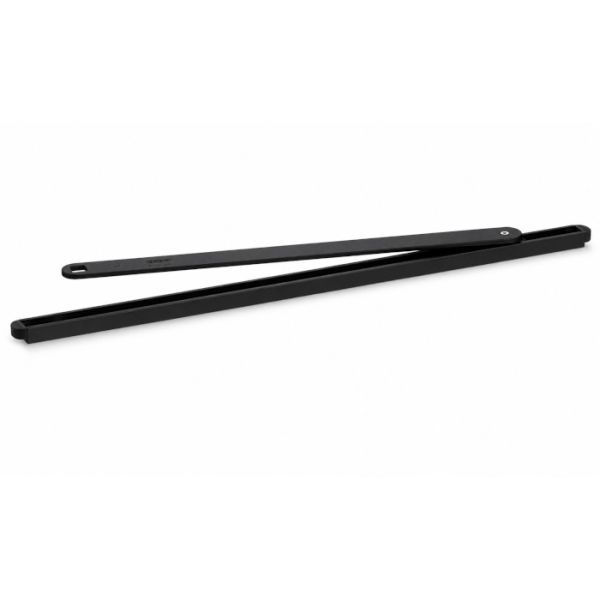 Boxer guide rail without hold-open function, 12x20x440 mm, black RAL9005