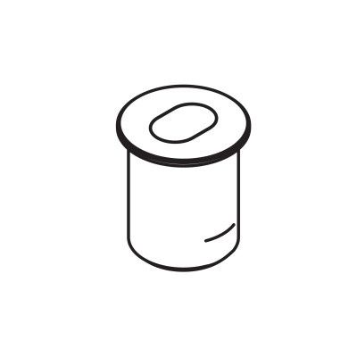 HAWA 13787 põrandapuks ovaalse auguga ja kroomitud messingist vedru HAWA 13787