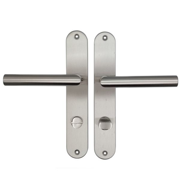 Handle/backplate set. WC/78, stainless steel