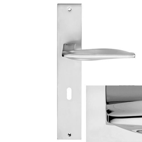 AQUA handle BB set with long backplate, polished chrome