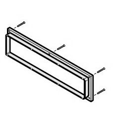 Mounting frame for letterbox sleeve 370mm, grey plastic