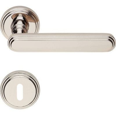 CHIC handle set with roses 004 BB, polished nickel