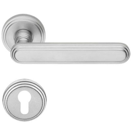 CHIC handle set with roses 004 PZ, matt chrome