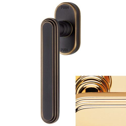 CHIC SK window handle with SMARTBLOCK function, gold plated