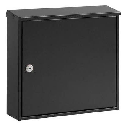 Letterbox CHICAGO, 355x346x100mm, black RAL9005