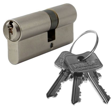 Profile cylinder 35-50, nickel-plated brass