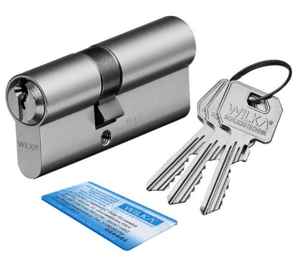 Profile cylinder 1400/C 30-50, W235, nickel-plated brass