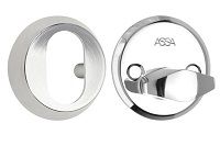 ASSA cover roses 256/18 mm with latch for oval cylinders, chrome