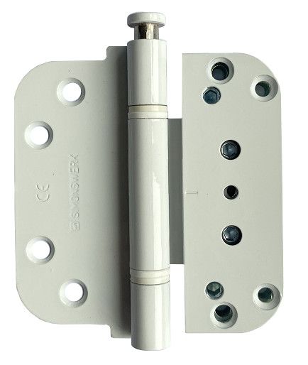 COLUMBUS 3D hinge with protection against prying, alum. white RAL9016